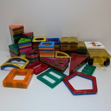 Magnetic Building Tiles Magnatiles Tytan Tiles Discovery Construction Lot of 141