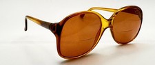 Vintage Terri Brogan 8713 10 Brown Yellow Oval Sunglasses FRAMES ONLY