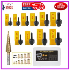 Rivet Nut Tool, Hand Nuts Riveter, Rivnut Tool with Metric and SAE