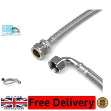 High-Quality 90° Elbow Connector 1/2 x 15mm - WRAS Approved Flexi Pipe, 500mm