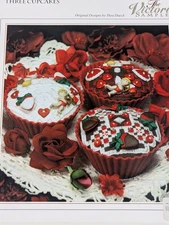 The Victoria Sampler VALENTINE CUPCAKES Embroidery Pattern Booklet Thea Dueck