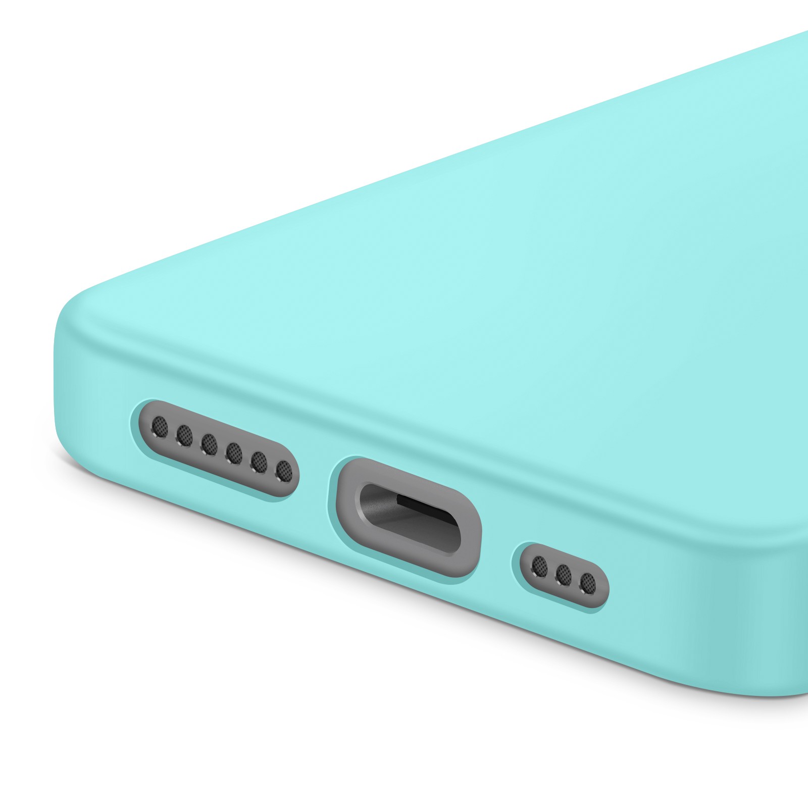 Coque iPhone 17e Avizar Turquoise en silicone soft-touch pour une protection fine - 3