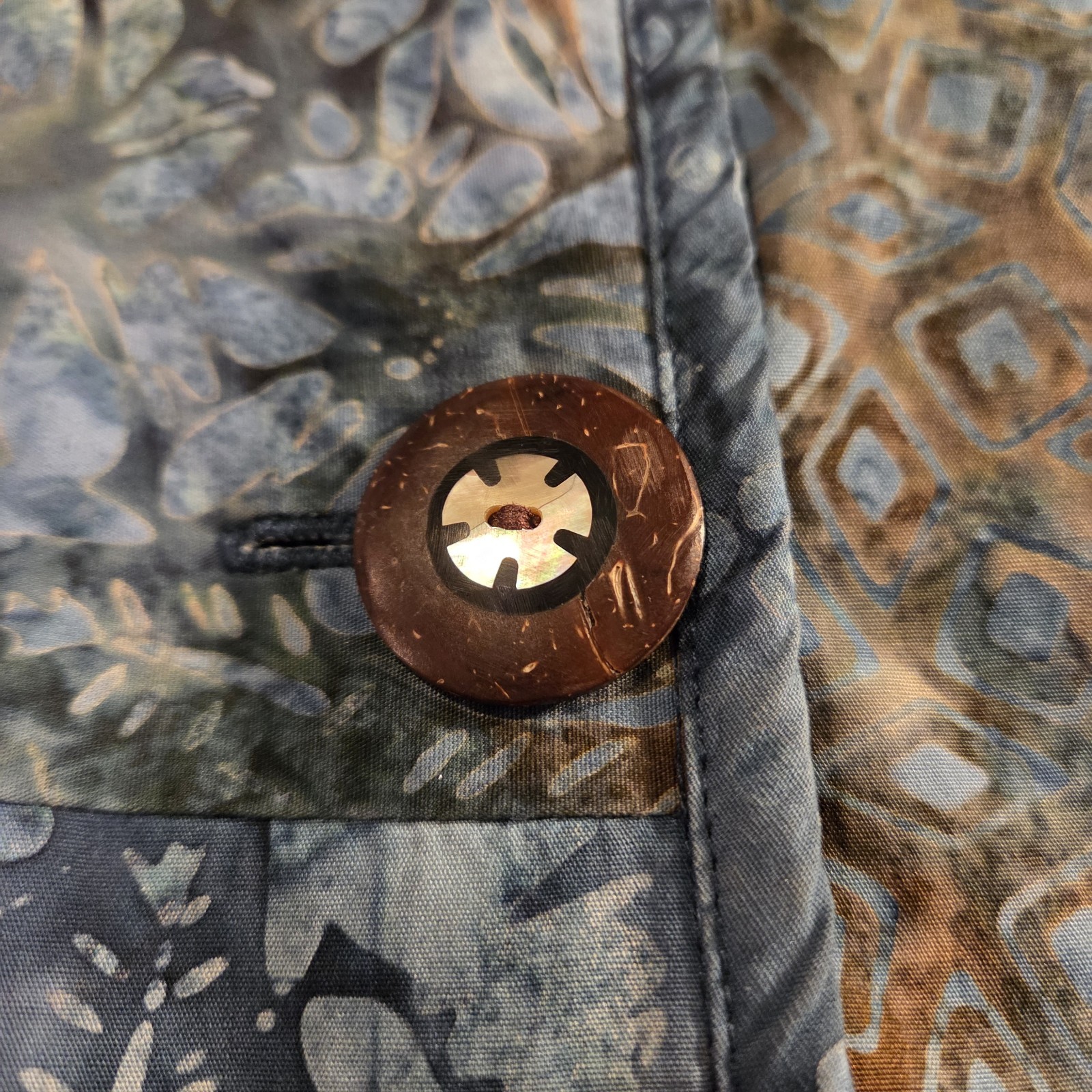 Handmade Batik Reversible Button Up Jacket Wearab… - image 7