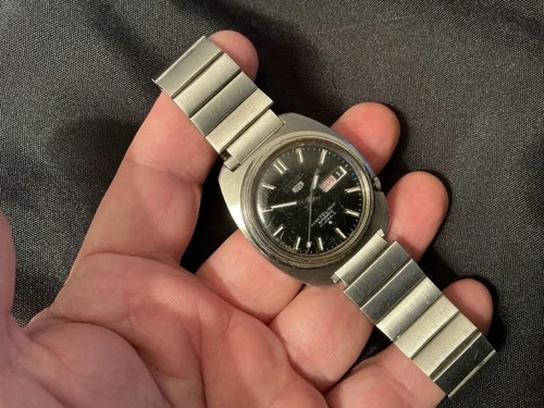 Vtg Seiko 5 6119-8460 Gene Kranz Automatic 70m Sport Diver Day Date Men Watch