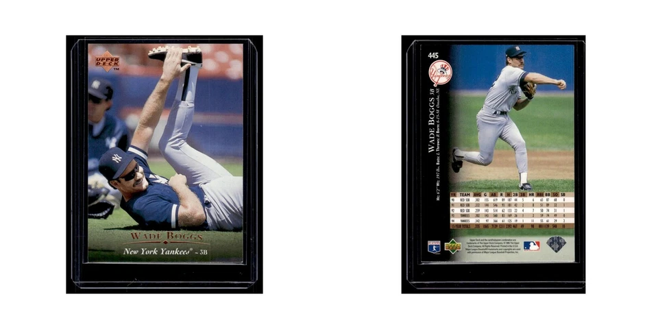 Wade Boggs 1995 Upper Deck #445 New York Yankees Baseball Card NM - Image 3 of 3