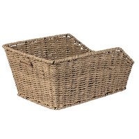 Basil Cento Hinterradkorb Rattan Look 47X34X22Cm, Engmaschig, Festmontage, Seegr