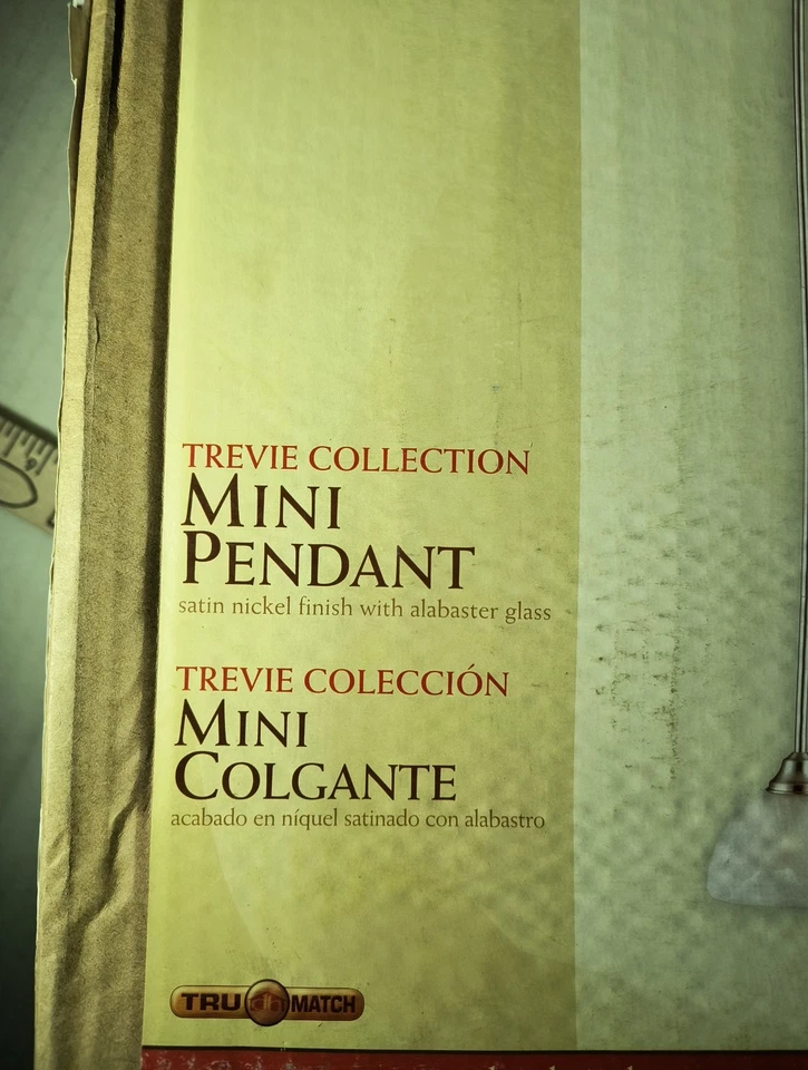 Mini colgante Design House 512590 Trevie, níquel satinado de 1 luz. 43 1/2"H X 7"W Foto 2 de 4