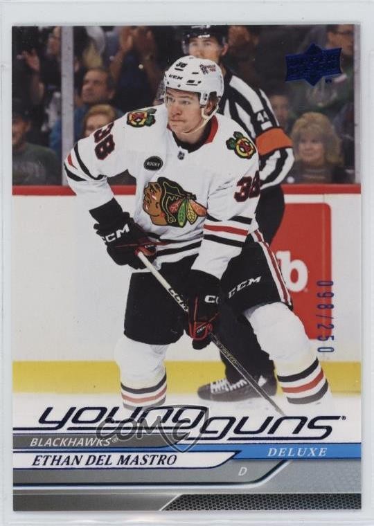 2024-25 Upper Deck Series 1 Young Guns Deluxe 98/250 Ethan Del Mastro #221 q2c