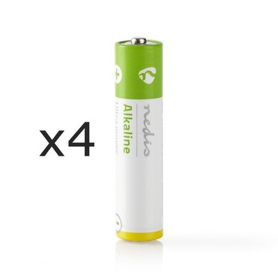 4 Nedis AAA Mini Alkaline LR03 1.5V Batteries