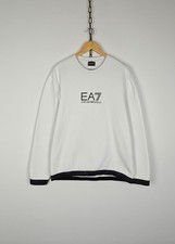 Emporio Armani EA7 Sweatshirt Crewneck Center Logo White size L