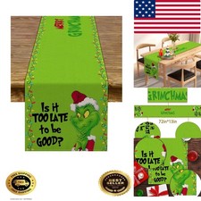 Elegant Green Buffalo Plaid Table Runner - 13  x 72  for Holiday Gatherings