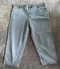 Basic Editions Relaxed Fit Men  s 48W X 30L Denim Blue light Jeans Classic NWT