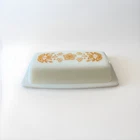 Vintage PYREX Butterfly Gold Stick Butter Dish Set USA