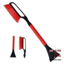 27" Snow Brush with Ice Scraper for Car Windshield, Detachable Snow Removal
