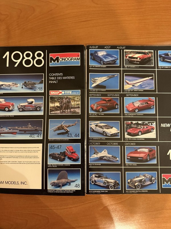 Vintage Original Monogram Model Car,truck,plane Magazine Catalog Circa 1988