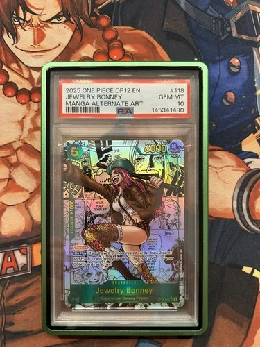 2025 One Piece Jewelry Bonney OP12-118 Manga Alt Art Legacy of the Master PSA 10