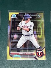 2022 Bowman Draft Chrome Tanner Schobel YELLOW LAVA /75