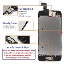 Black White For iPhone 5S LCD Screen Assembly With Accessories ##