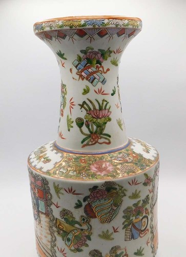 Vintage Antique Chinese 19th Century Famille Rose Porcelain Vase DaoGuang Marked - Picture 23 of 24