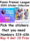 Panini Premier League 2024 Stickers Pick what u need 319-636 RESTOCKED