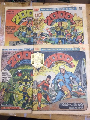 2000AD Comic prog 168 To 171 Judge Dredd Strontium Dog 1980 Merged Wt Tornado
