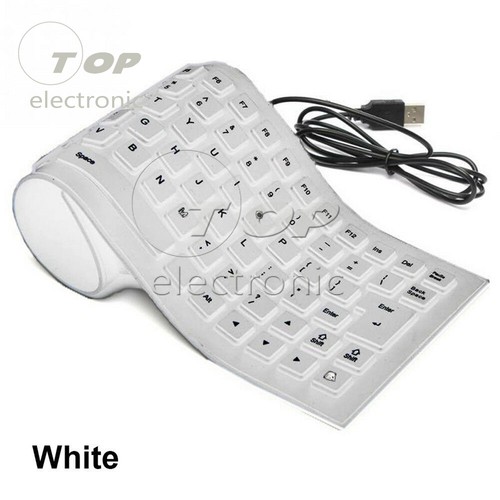 Portable 85Key Keyboard Silicone Waterproof Soft Flexible Foldable for Laptop PC - Picture 11 of 18