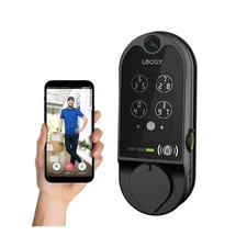 Lockly Vision Smart Lock, HD Video Doorbell Smart Locks for Front Door, Finge...