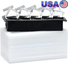 Clear Ice Cube Maker Tray Silicone Mold Whiskey & Cocktail 10 Crystal Cubes New