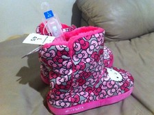 New Toddler Girls' Hello Kitty Bootie Slippers Size L