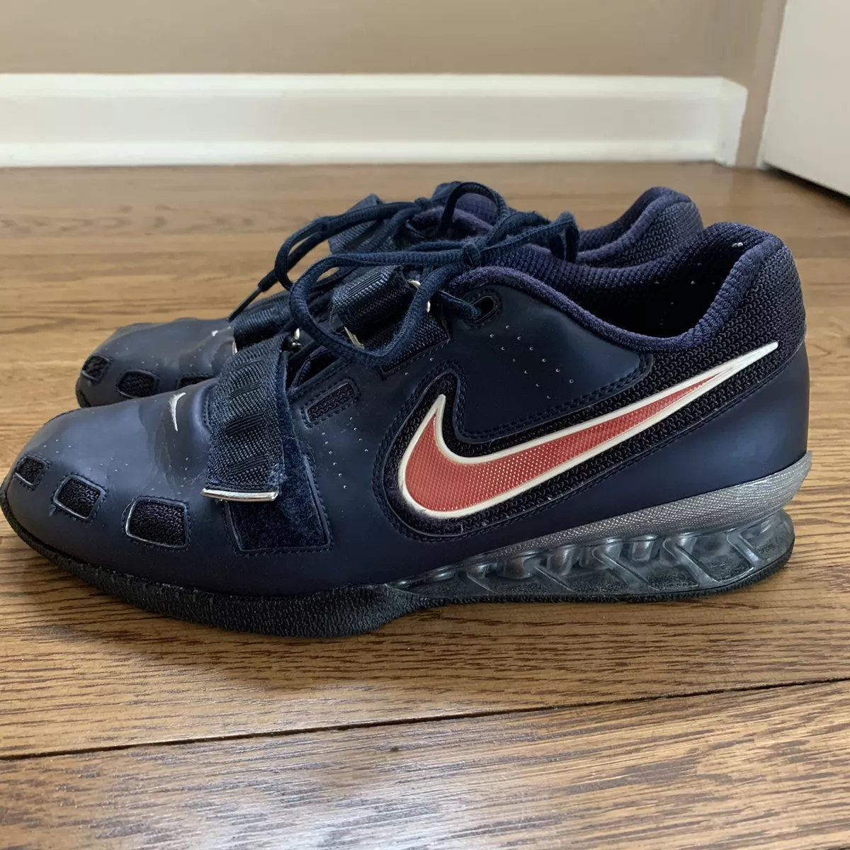 Nike Romaleos 2 Obsidian Blue Red Weightlifting 476927-460 Size 11.5 Men's | eBay