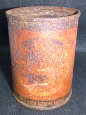 Vintage Kendall Outboard Motor Oil 1 Qt. Metal Can FULL Rough Nice Display Piece