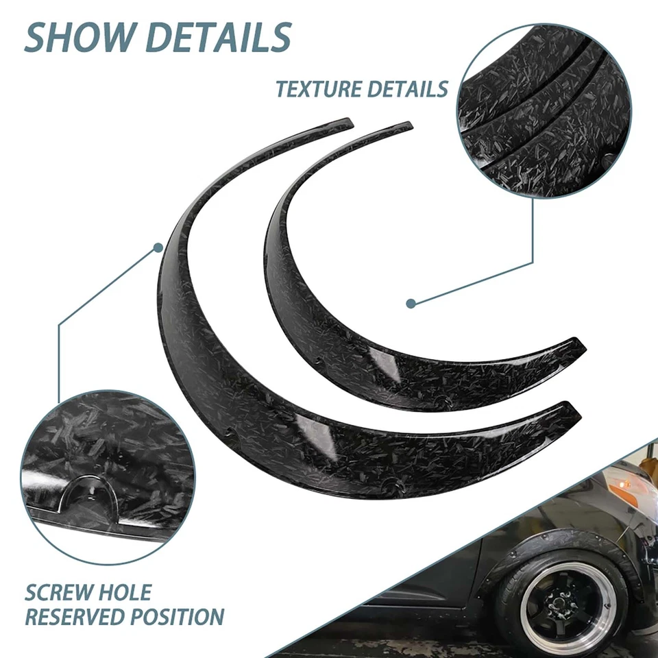 4PCS Fender Flares Extra Wide Body Kit Wheel Arch For Mazda Protege 1998-2003 - Image 4 of 4