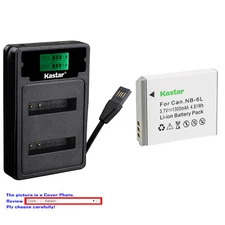 Kastar Battery LZD2 Charger for Canon NB-6L NB6LH CB-2LY Canon IXUS 95 IS Camera