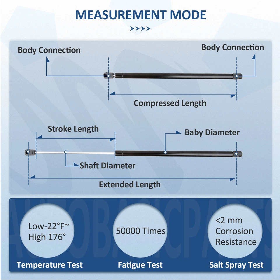 For 2002-2009 Chevy Trailblazer 4 Pcs Window + Liftgate Lift Supports Struts Foto 4 de 4