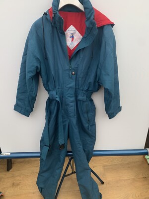Tenson Air Push Ski Suit In Blue Size 38 Women s Cosy Practical Machine Washable