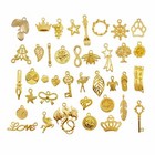 20 Mix Gold Charm Alloy For Bracelet Pendant DIY Jewellery Making Crafts 1-3 cm