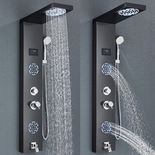 Edelstahl Duschpaneel Duschset Regendusche Massage Duscharmatur Kopf Duschsäule - Bild 136 von 213
