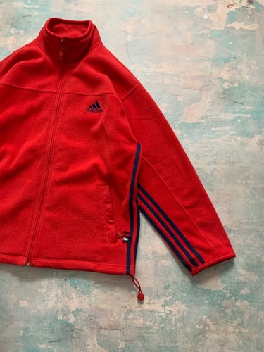 Vintage Adidas Fleece Full Zip Jacket 1990s men’s size Large Red Outdoor Life - Picture 5 of 24