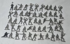 LOT OF 55 US ARMY INFANTRY GRAY PLASTIC TOY SOLDIERS 2"