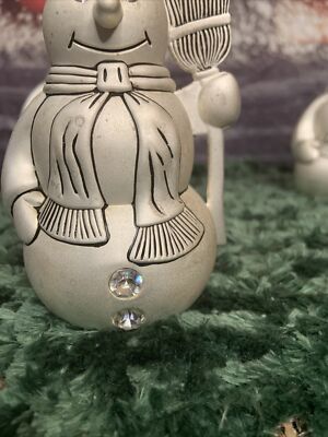 Godinger Silver Art Co. Holiday Snowman Candle Holder Crystal