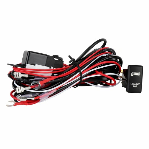 2 Leads Wiring Harness ON-OFF Rocker Switch Relay LED Work Light Pods Bar 12V - Picture 2 of 8