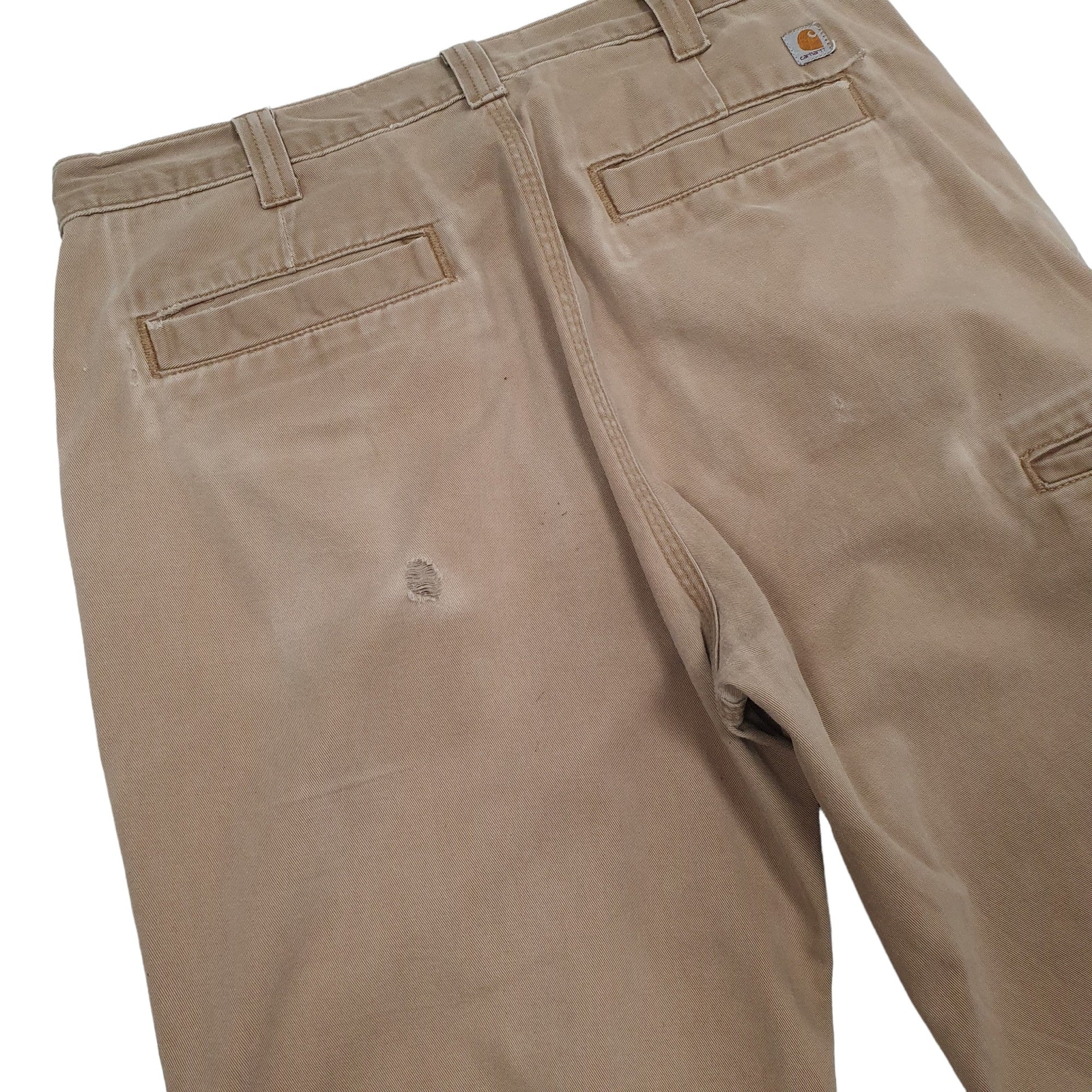 Mens CARHARTT Regular Regular Fit Beige Denim Jeans Trousers W33 L36 image 4