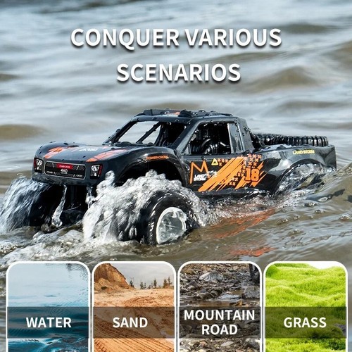Juguete de control remoto JJRC Q156 4x4 todo terreno anfibio vehículo de escalada impermeable - Imagen 4 de 24