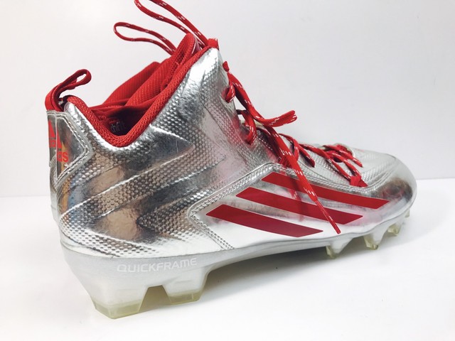 Adidas Crazyquick 2.0 Mid Football Cleats Platinum Sil/Red S83663 Men's Sz 14 IU | eBay