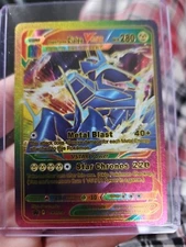 Origin Forme Dialga VStar Rainbow Foil Fan Art Textured Collector Pokemon...