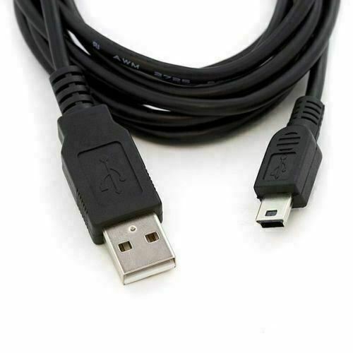 Mini USB Cable Type B 5 Pin Fast Data Sync Lead Charger Camera 1m Black - Picture 1 of 4