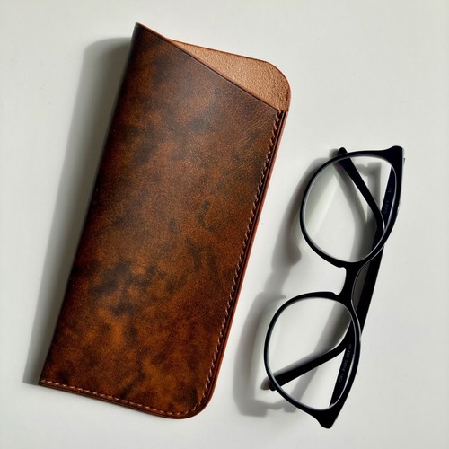 Handmade Leather Glasses Case Sunglasses Case Glasses Bag Case Insert Case - Picture 8 of 10