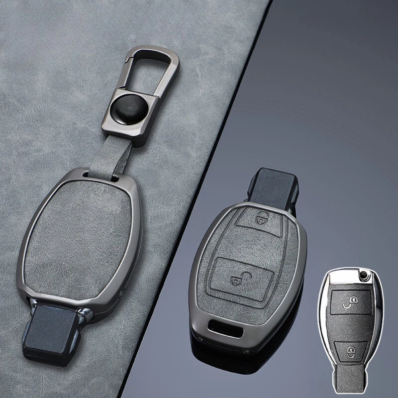 Zinc Alloy Leather Car Key Fob Case Cover For Benz C300 GLK CLS GLC GLA CLA AMG - Image 3 of 4
