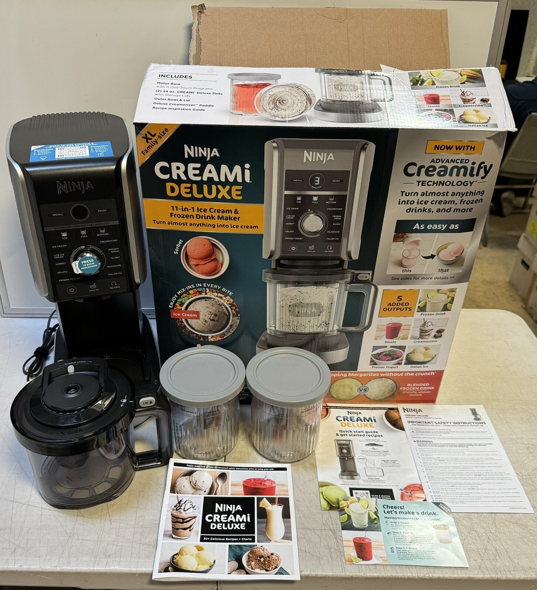 Ninja CREAMi Deluxe XL 11-in-1 NC501 Ice Cream & Frozen Drink