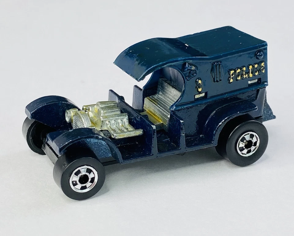 Vintage Hot Wheels Flying Colors 1969 Police Paddy Wagon #6966 Blue Hong Kong - Image 2 of 4